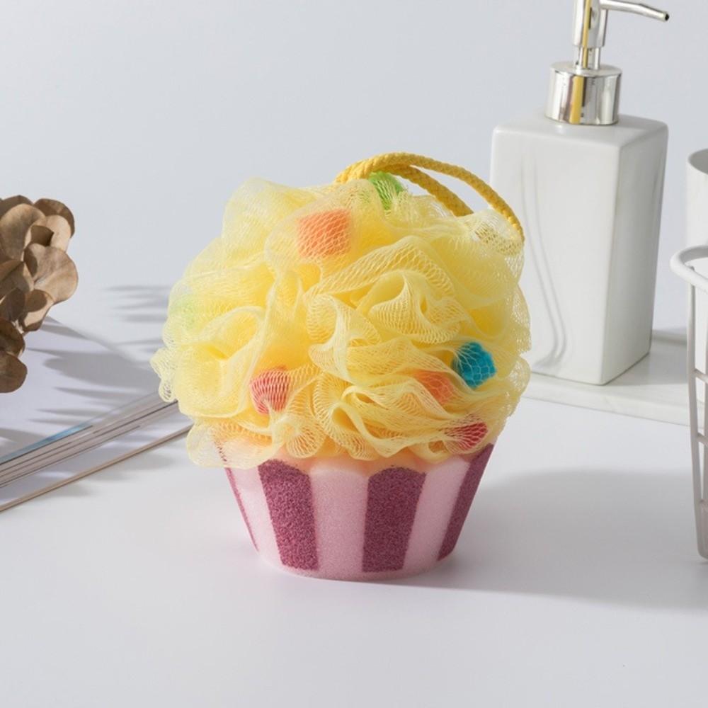 Simulation Cake Foaming Sponge Ice Cream Design Body Skin Cleaner Bath Bubble Ball  Body Cleaning