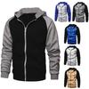 Men's Autumn/Winter Color-Block Raglan Sleeve Casual Jacket