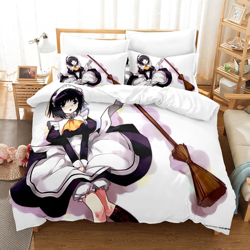 Новый аниме The Familiar of Zero Постельное белье Single Twin Full Queen King Size Bed Set Adult Kid Bedroom Duvet cover Sets Anime Bed