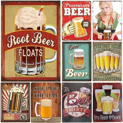 Винтажная металлическая жестяная вывеска Root Beer Ретро Железный настенный плакат-табличка для гаража Кафе Мужской уголок Клуб Бар Декор дома Настенное искусство