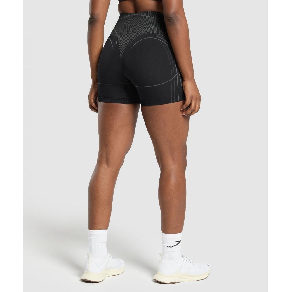 Gymshark Бесшовные шорты Apex Black Graphite Grey B3b4p Bb29