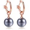 Copper Round Imitation Drop Dangle Earrings for Girls and Women