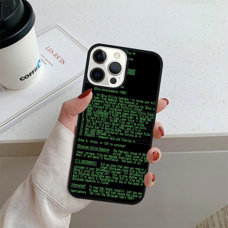 Чехол для телефона с изображением хакерского компьютерного кода Для iPhone 16 15 14 plus XR XS 11 12 13 pro max Защитный чехол coque