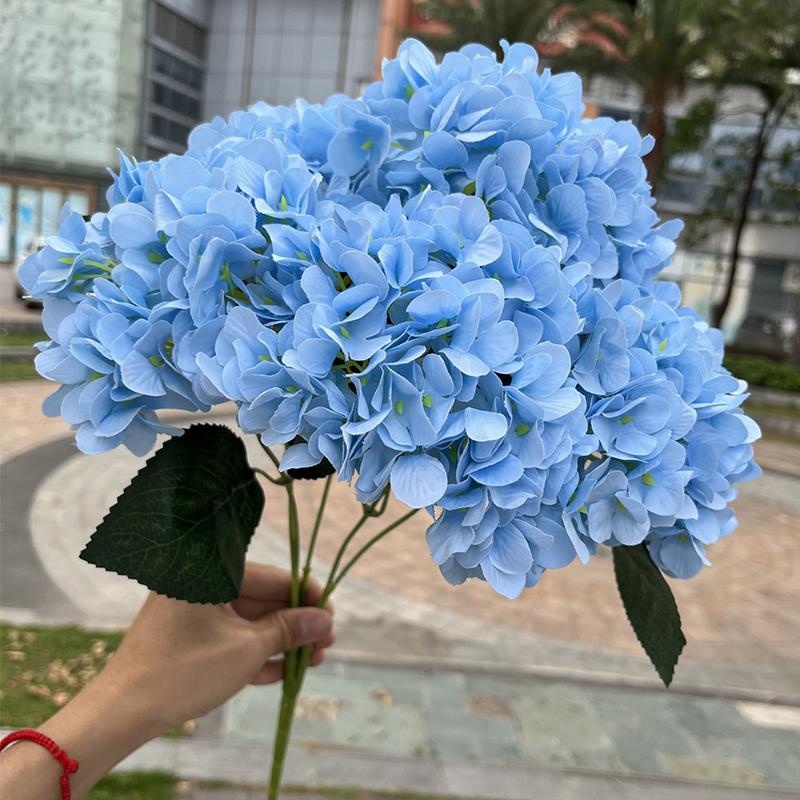 1PC 5-Head Artificial Flower Hydrangea Silk DIY Wedding Bridal Bouquet Home Party Decoration