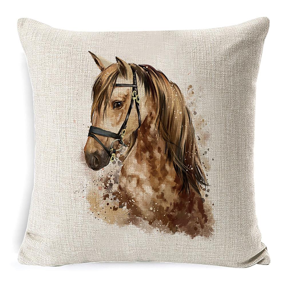 Африканское животное Льняная наволочка Подушка для офисного дивана Офисная поясничная подушка Маленькая подушка