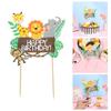 Wild Forest Theme Birthday Party Decor Cake Decoration Cake Picks Jungle Animals Cake Toppers