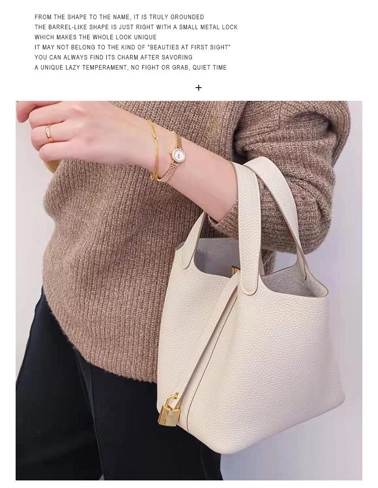 Женская сумка-ведро из натуральной кожи - Сумка-тоут из коровьей кожи ТОГО в стиле кэжуал