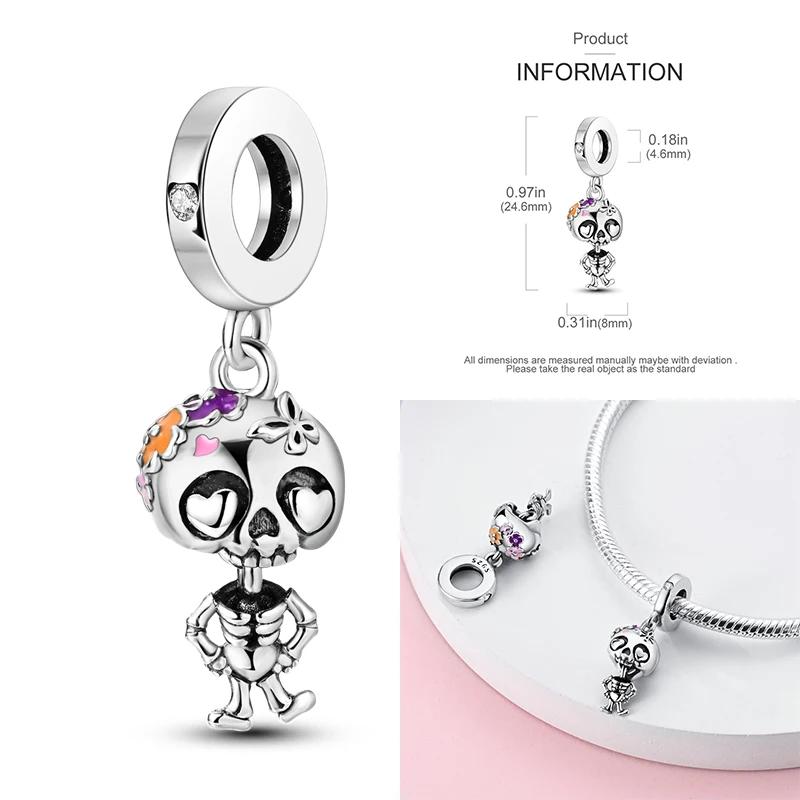 Медные Рождественские Хэллоуин Тыква Подвески Шармы Бусины Подходят для Оригинального Браслета Ожерелья для Женщин Сделай Сам