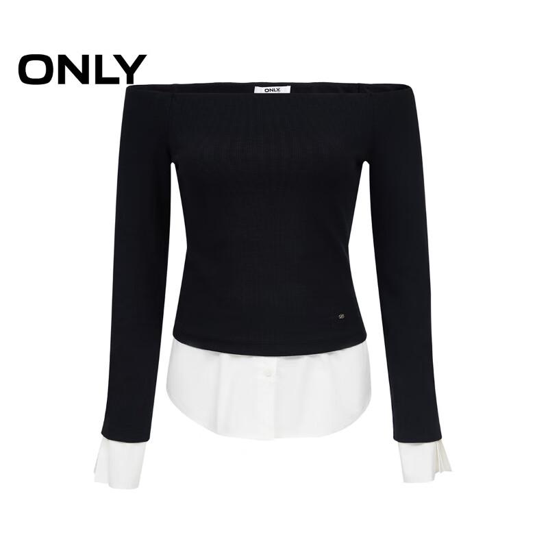 Only Женский свитшот с лодочкой, с эффектом многослойности