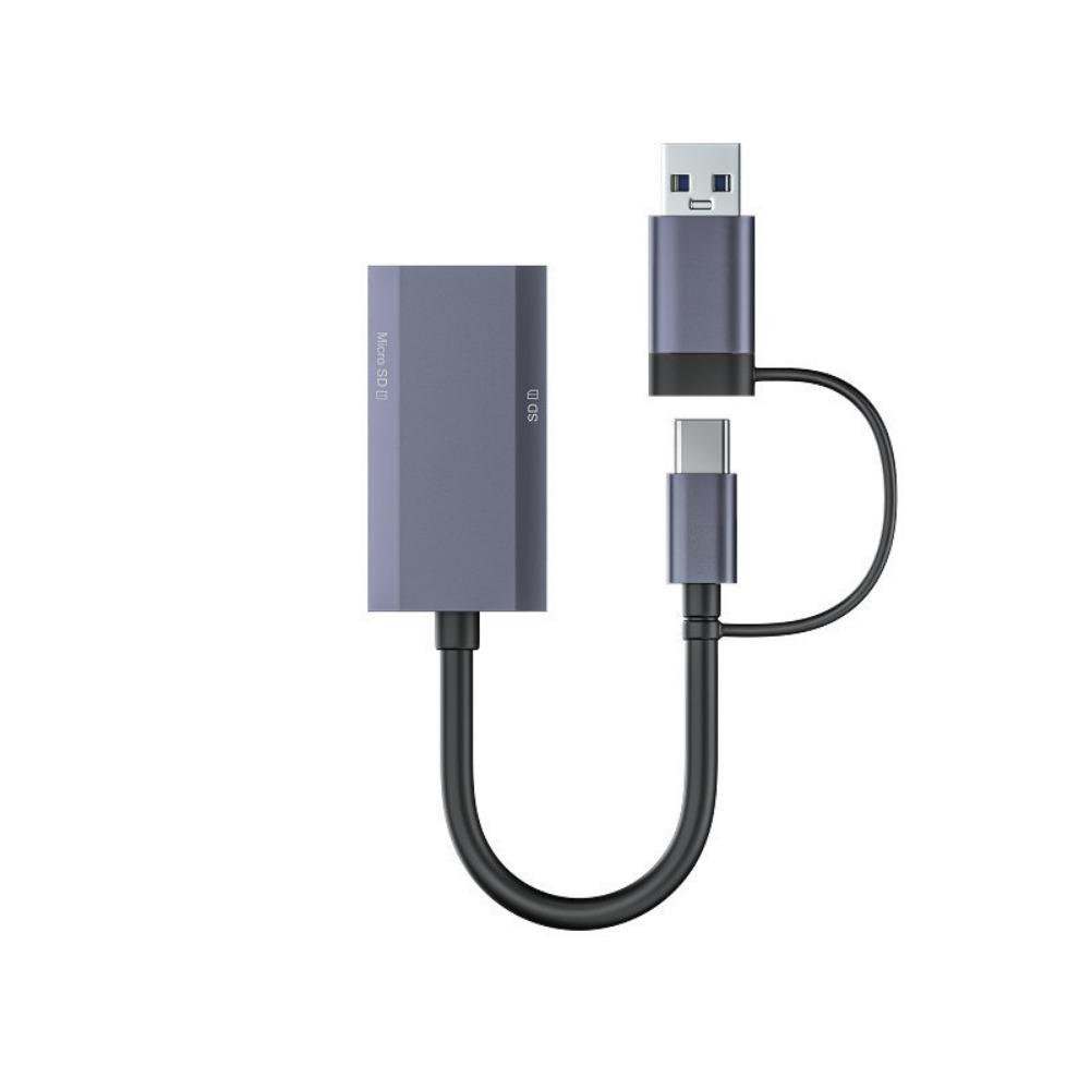 USB 3.0 Type C SD TF Card Reader 2 в 1 Многофункциональный адаптер для телефона, компьютера, камеры, слот для карты памяти