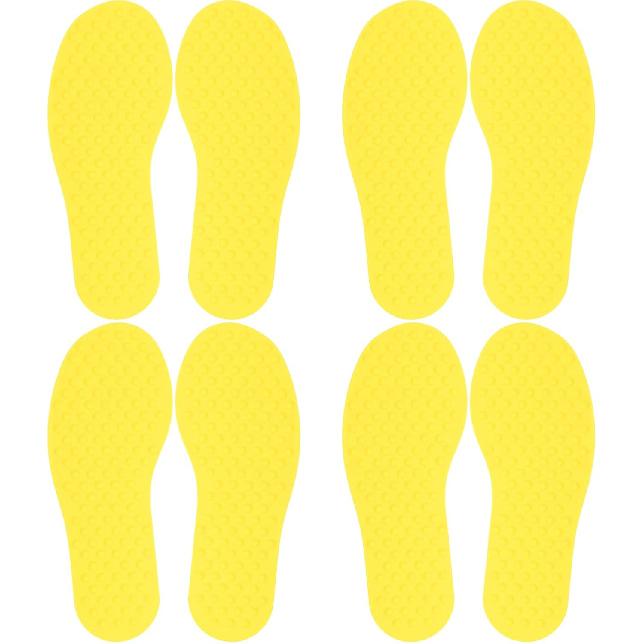PATIKIL Feet Markers for Classroom, 4 Pairs Plastic Floor Foot Shaped Non Slip Spots Carpet Markers for Education Preschool Children Teacher
