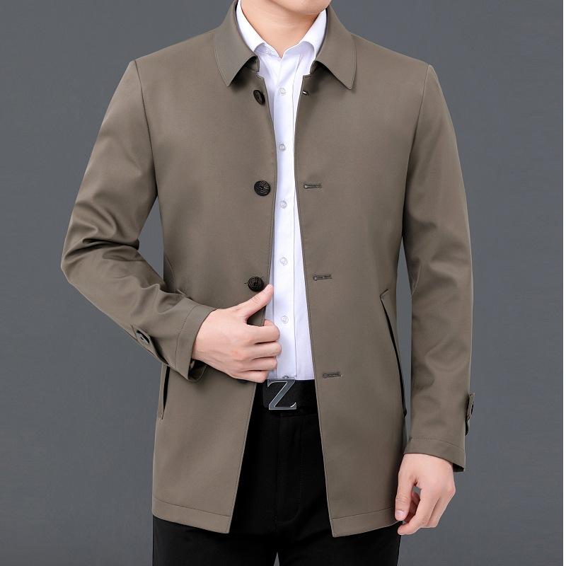 Ветровка из шелка Mulberry для мужчин и женщин, одежда для пап, повседневная куртка на тонких пуговицах среднего и пожилого возраста