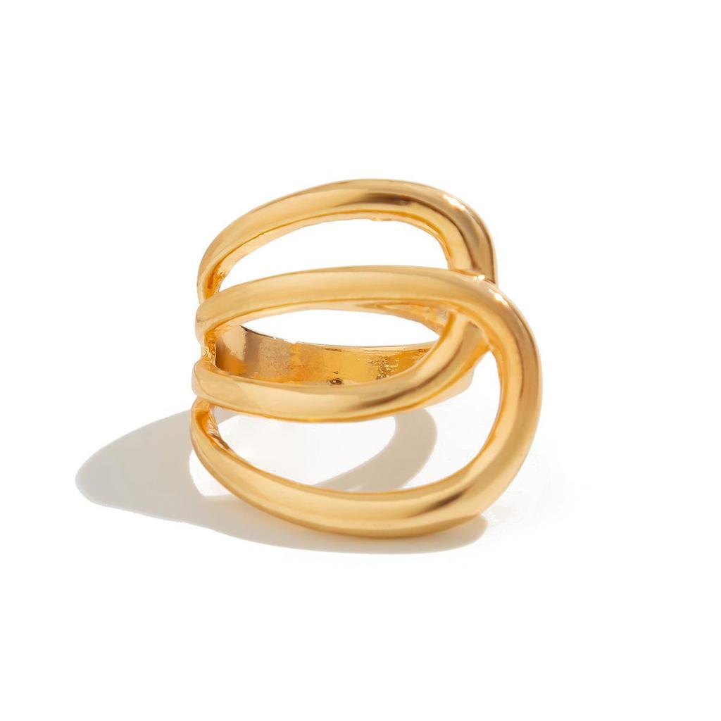 Geometric Oval Metal Bracelet: European and American Fashion