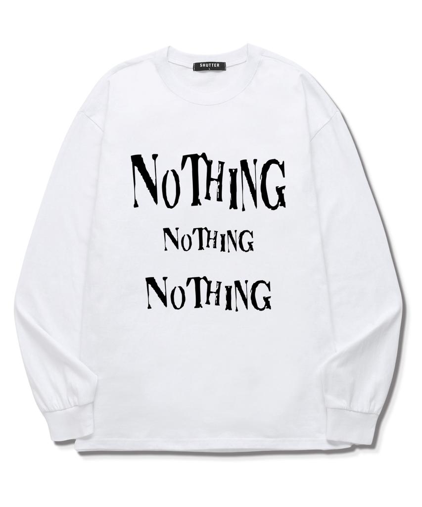 SHIRTER Ничего Шрифт Длинный рукав (Sls031) белый