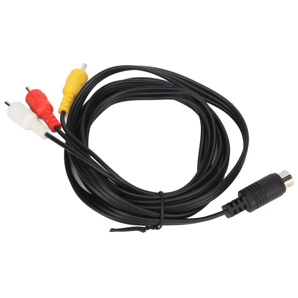 Кабель Mini DIN 9 Pin на 3 RCA Папа-папа Никелированный Звуковой Видео Композитный Шнур для ТВ AV-ресивера Монитора 5.9 фута