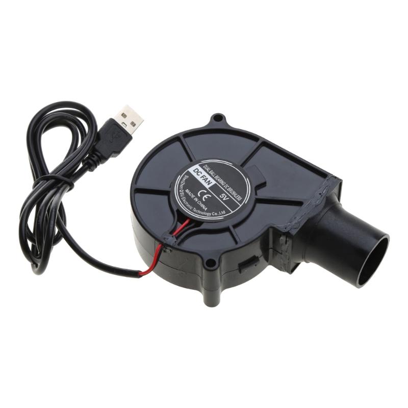 New 7530 7cm 5V USB Portable BBQ Fan 2600RPM 1.5W Power for Picnic Camping Air Turbo Blower Outdoor Activities