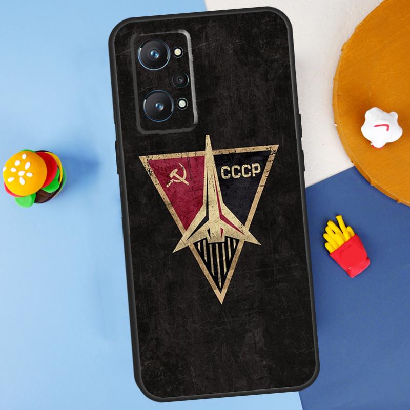 Red Soviet Union USSR Flag For Realme 11 10 12 13 14 Pro Plus GT 5 6 6T GT7 Pro C61 C53 C51 C21Y C25S C55 C67 C75 Case