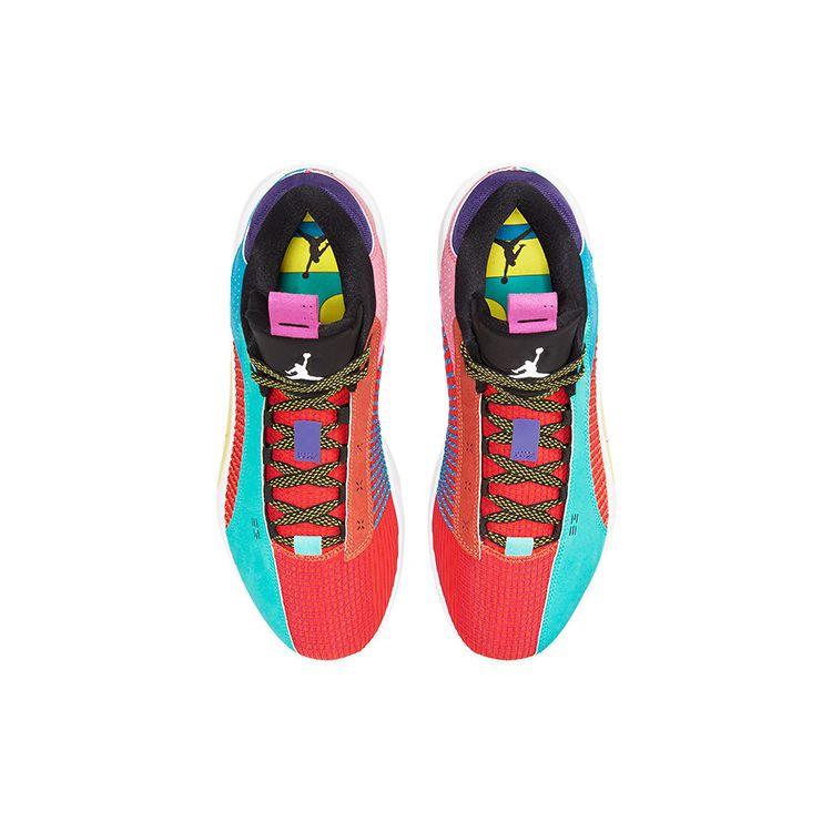 Air Jordan 35 Low DS PF Reflexology Unisex Sneakers Multi-Color Hyper-Jade Metallic-Silver DJ2831-300