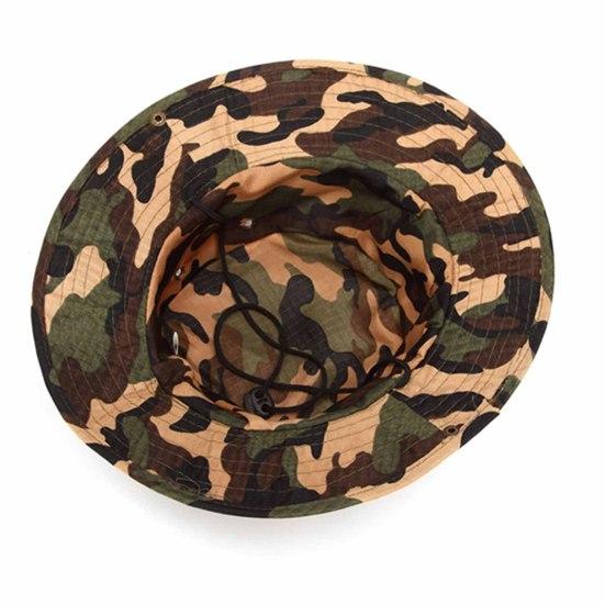 Рыбацкая шляпа с широкими полями, регулируемая солнцезащитная шляпа, камуфляжная шляпа для кемпинга, походная шляпа для рыбалки на открытом воздухе