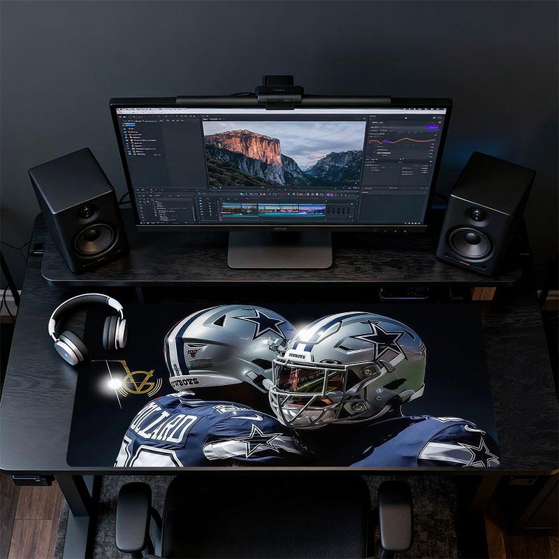 Коврик для мыши игроков Dallas Cowboys, Большой игровой коврик для стола, Нескользящий XXL коврик для мыши для ноутбука и планшета, Игровой коврик для мини-ПК со швами по краям