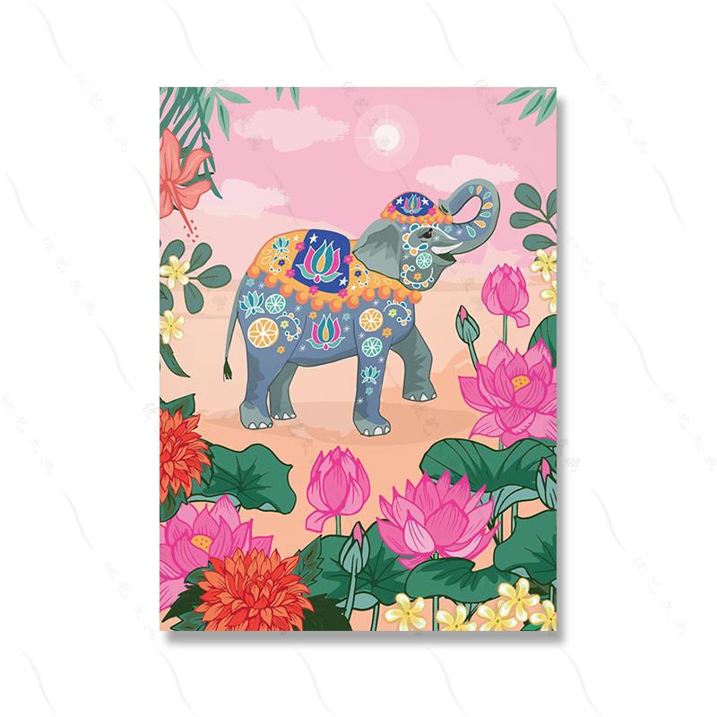 Настенные художественные принты, растения, животные, иллюстрированные экзотическими птицами, цветами, холст, картина для комнаты, домашний декор, тропический абстрактный пейзаж, фреска