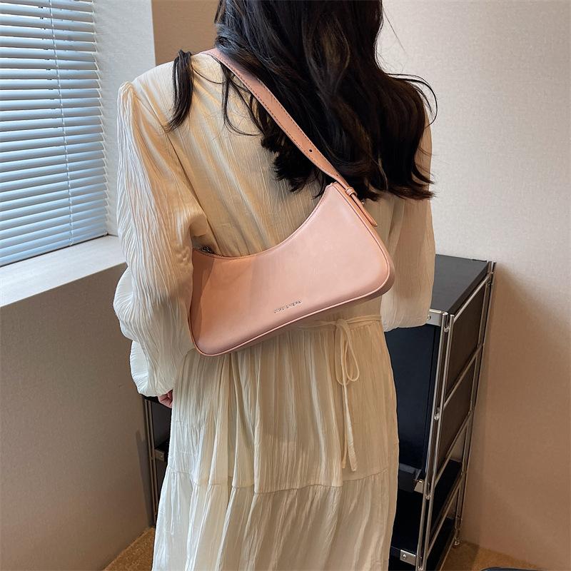 Французская красная сумка подмышкой для женщин, новые популярные универсальные сумки на одно плечо, роскошные дизайнерские простые сумки, тренд