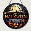 2d Flat 20*20cm, Home Decoration, Happy Halloween Wooden Circular Logo, Creative Decorative Board, for Home, Office, Cafe, Club, Garden Decor.