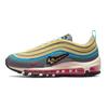 Детские Air Max 97 SE DN4381-001 Серый/Желтый/Красный Ретро Кроссовки для бега