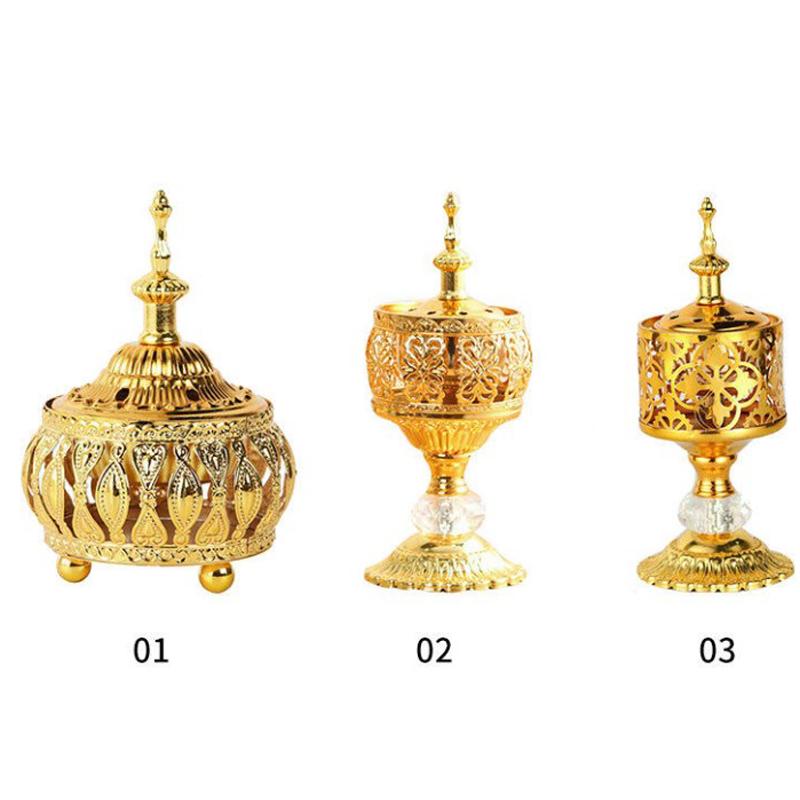 Traditional Arabic Metal Incense Burner Bakhoor Home Aroma Diffuser Censer