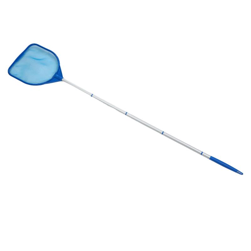 Swimming Pool Fine Mesh Leaf Skimmer 5 Section Adjustable Long Handle Net for Efficient Pool Pond Debris Leaf Cleaning