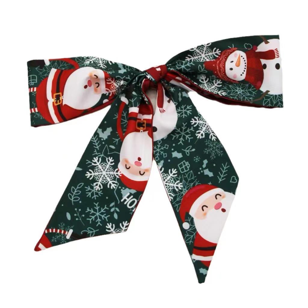 Festive Skinny Silk Scarf: Versatile Spring/Autumn Hairband & Shirt Accessory for Women