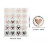100pcs/5 Sheets Valentine's Day Heart-Shaped Adhesive Stickers - Elegant Self-Stick Seals for Wedding Invitations,Gift Wrapping