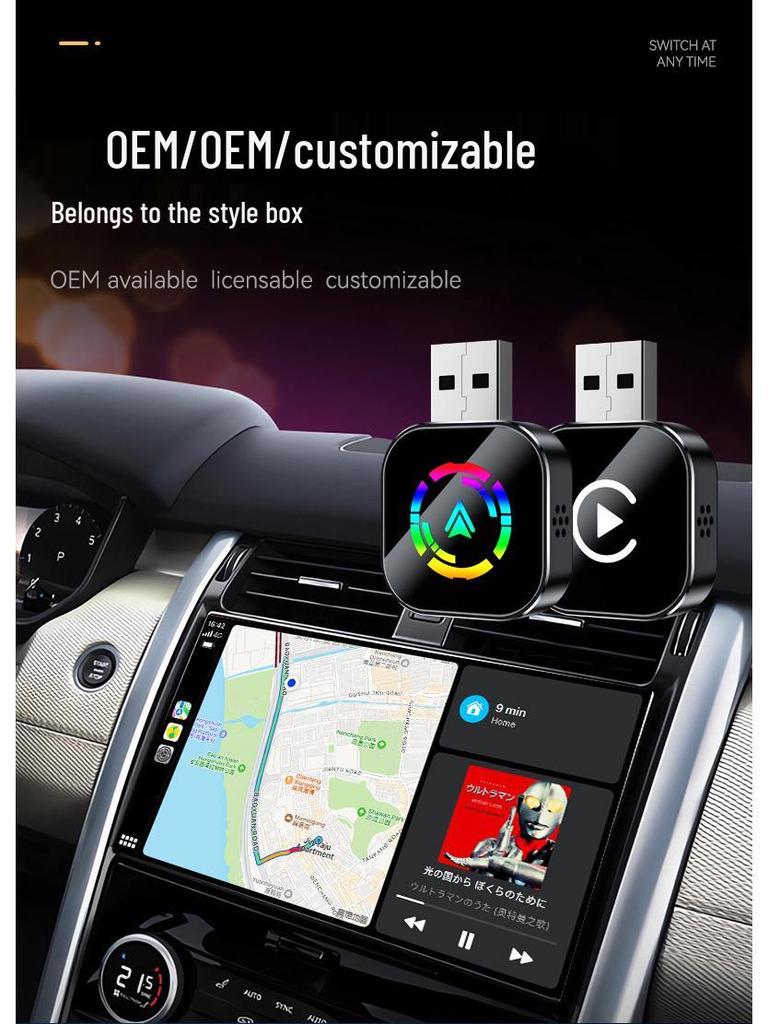 Проводной к беспроводному CarPlay и Android Auto Смарт-модуль
