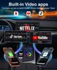 Беспроводной адаптер CarPlay для iPhone и Android Auto с Netflix, YouTube, TF-картой – Plug & Play, простая настройка, совместим с iOS
