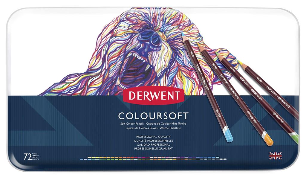 Derwent Coloursoft Coloured 0701029 Pencils, 72-Colour Set,
