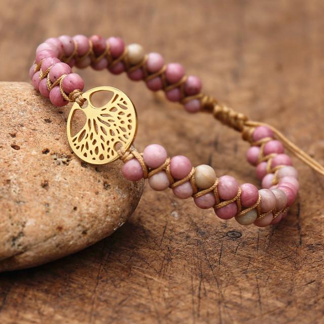 JYL TS Bracelet Double Layer Braided  Life Tree-Nurtures Growth & Stability