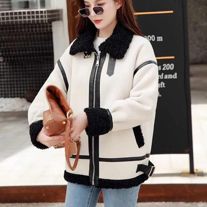 Jacket Women's Fall and Winter Short Loose Padded Thickened Warm Jacket Versatile Comfortable Casual High Collar Jacket