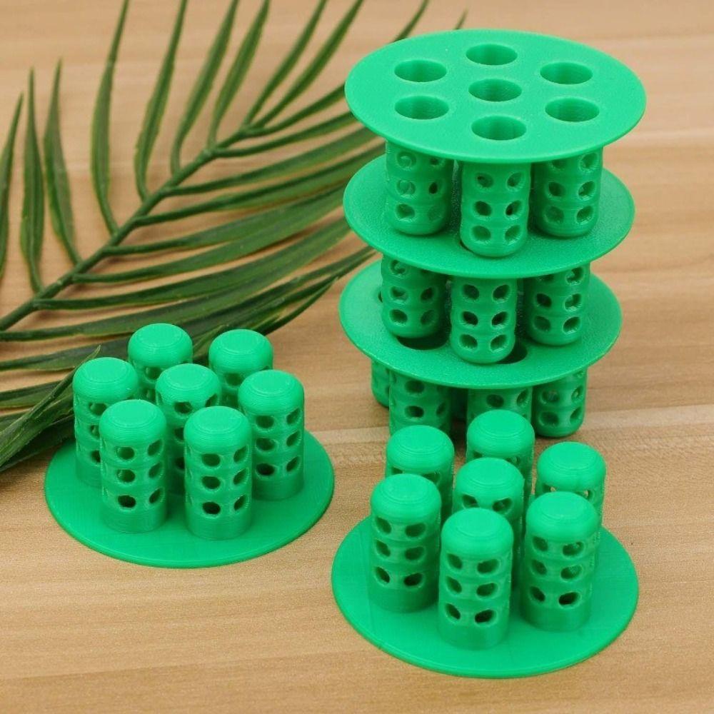 Easy Setup Garden Nursery Pot 7-Hole Plant Growing Tool for Flowering Plants Compact Green Tray