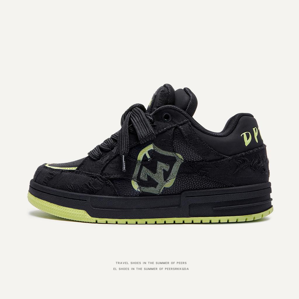 Обувь Серия Эстетика Разрушения Черный Рыцарь Молодежный Тренд Повседневная Платформа Мужская Обувь Низкий Верх Мужская и Женская Кеды