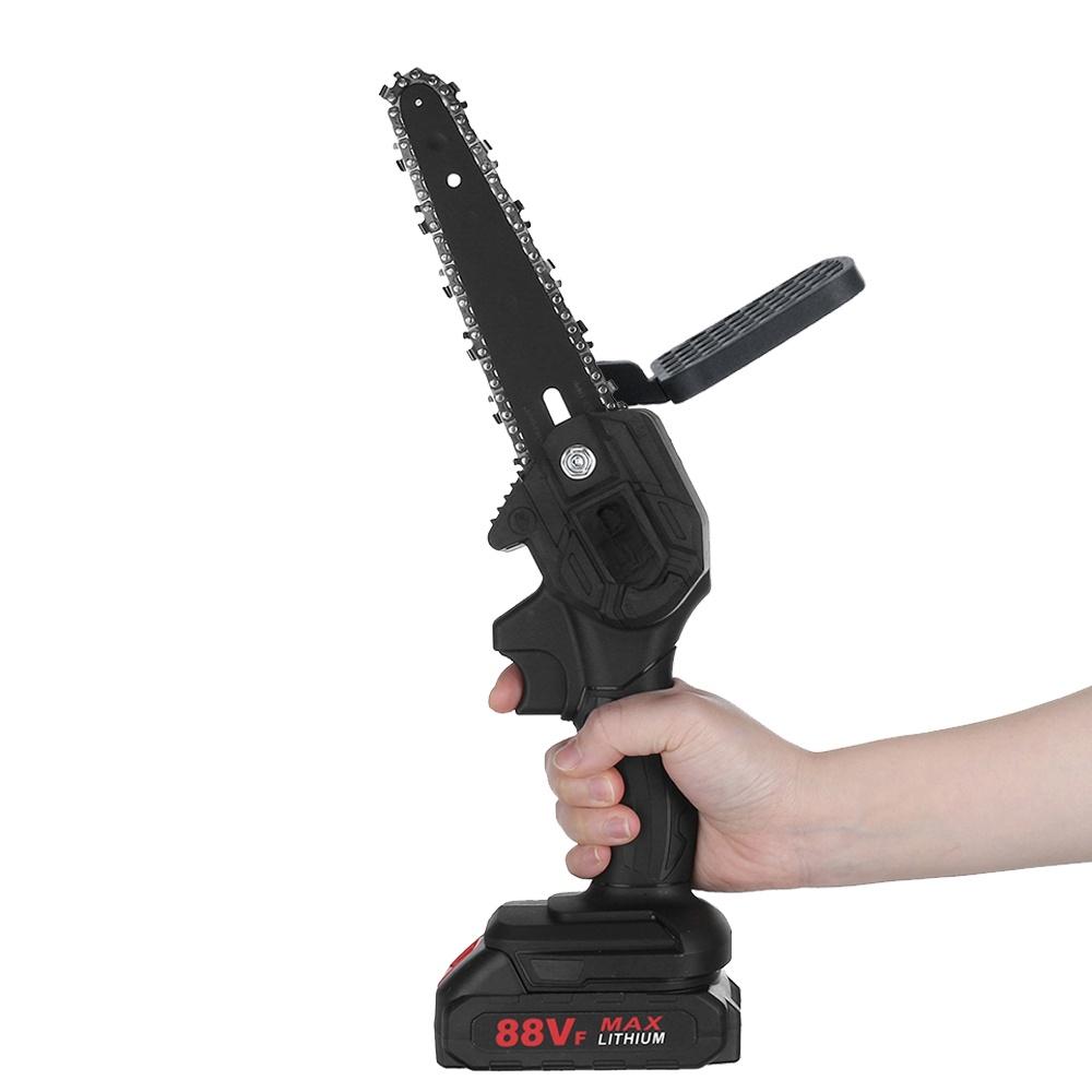 6-дюймовая 88 В 3000 Вт мини-электропила аккумуляторная с 2 аккумуляторами деревообработка обрезка цепная пила одноручная садовая валка леса электроинструмент