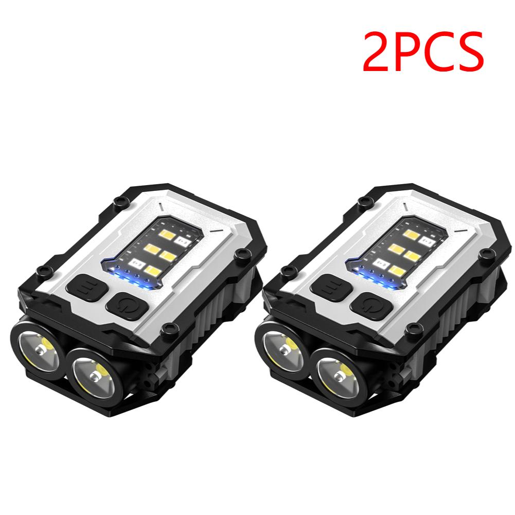 USB Rechargeable LED Flashlight Portable Tail Magnet Flashlight Super Bright Camping Lantern Side COB Emergency Light 180LM