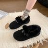 Мода 2024 года, горячая распродажа, новые плюшевые туфли на плоской подошве для женщин, элегантные женские туфли с круглым носком, удобные туфли на мягкой подошве Zapatos Para Mujeres