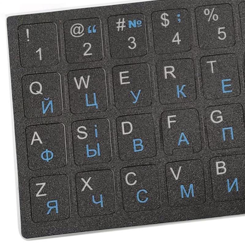 Украинский Язык Наклейка На Клавиатуру Прочный Алфавит Черный Фон Для ПК Ноутбука Аксессуар Компьютерная Клавиатура