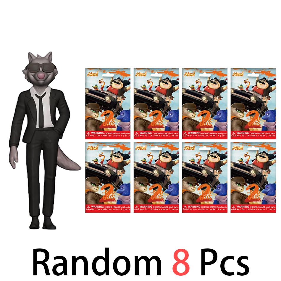 24Pcs Bag The Bad Guys Alliance Handmade Big Bad Wolf Greedy Snake  Cartoon Anime Peripheral Doll Gift
