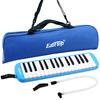 East Top 32-Key Keyboard Harmonica for Elementary School Students, Lightweight Melody Piano for Children, with Wiper Spout, Hose, Tabletop/Standing Pl