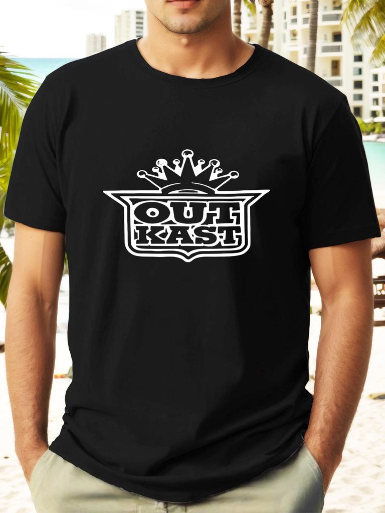 Outkast Iconic Crown Graphic T-shirt - Black Casual Short Sleeve Summer Tee