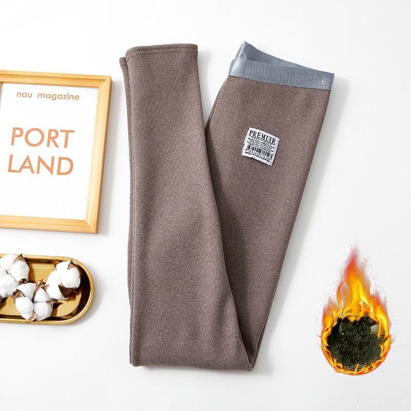 Осенне-зимние новые модные женские утолщенные плюшевые леггинсы, эластичные теплые брюки