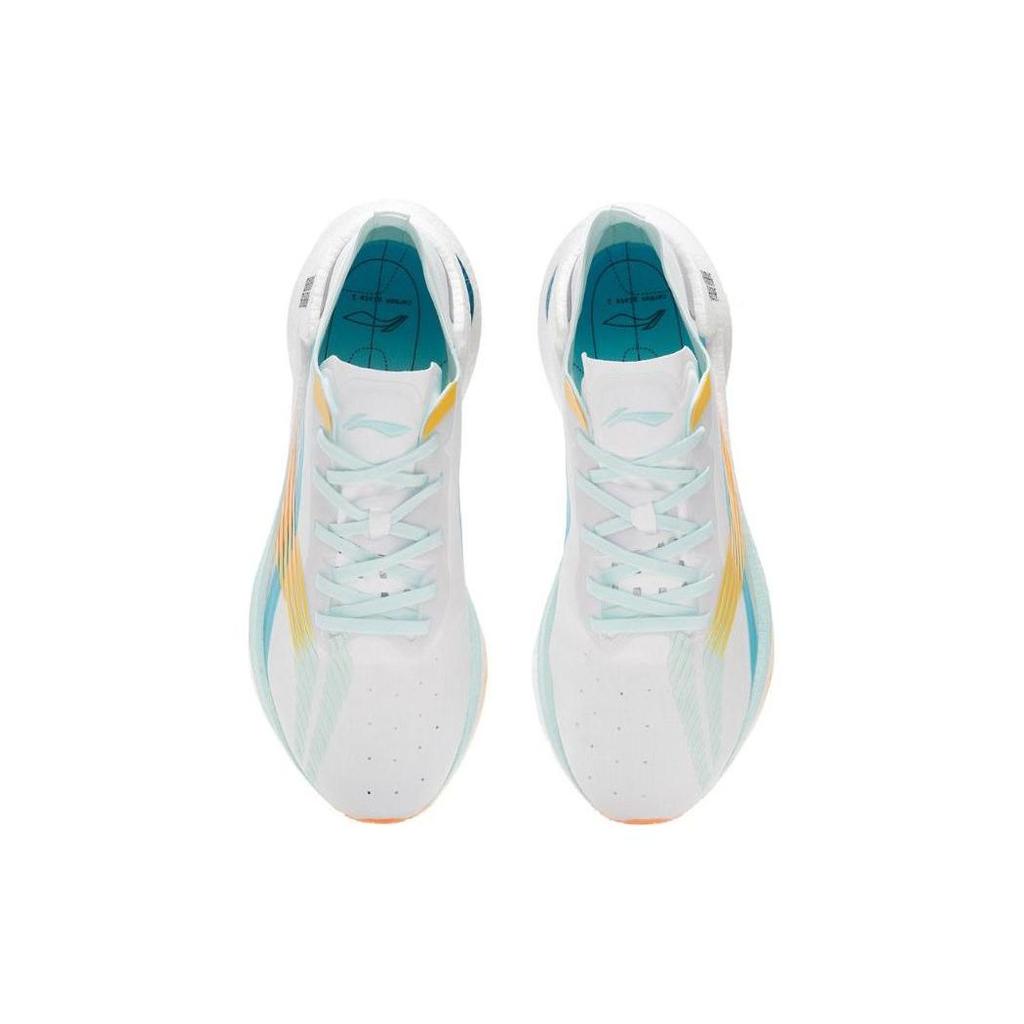 Li Ning Shadow 3 Support Stability Shock Absorption Non-Slip Wear-Resistant Low-Top Running Shoes Men Sneakers White Blue ARRS001-4