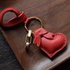 Original Hand-sewn Alran Sheepskin Peach Heart Bag Pendant, Car Key Pendant Female, Gift Keychain