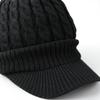 AVIREX Шапка крупной вязки с и Зимняя вязаная 023 Свободного кроя с козырьком, Мужская/Женская шапка, Черная,